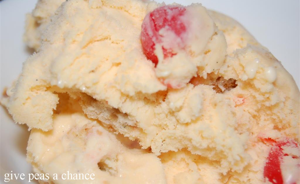 Give Peas a Chance Buttermilk Cherry Cheesecake Ice Cream