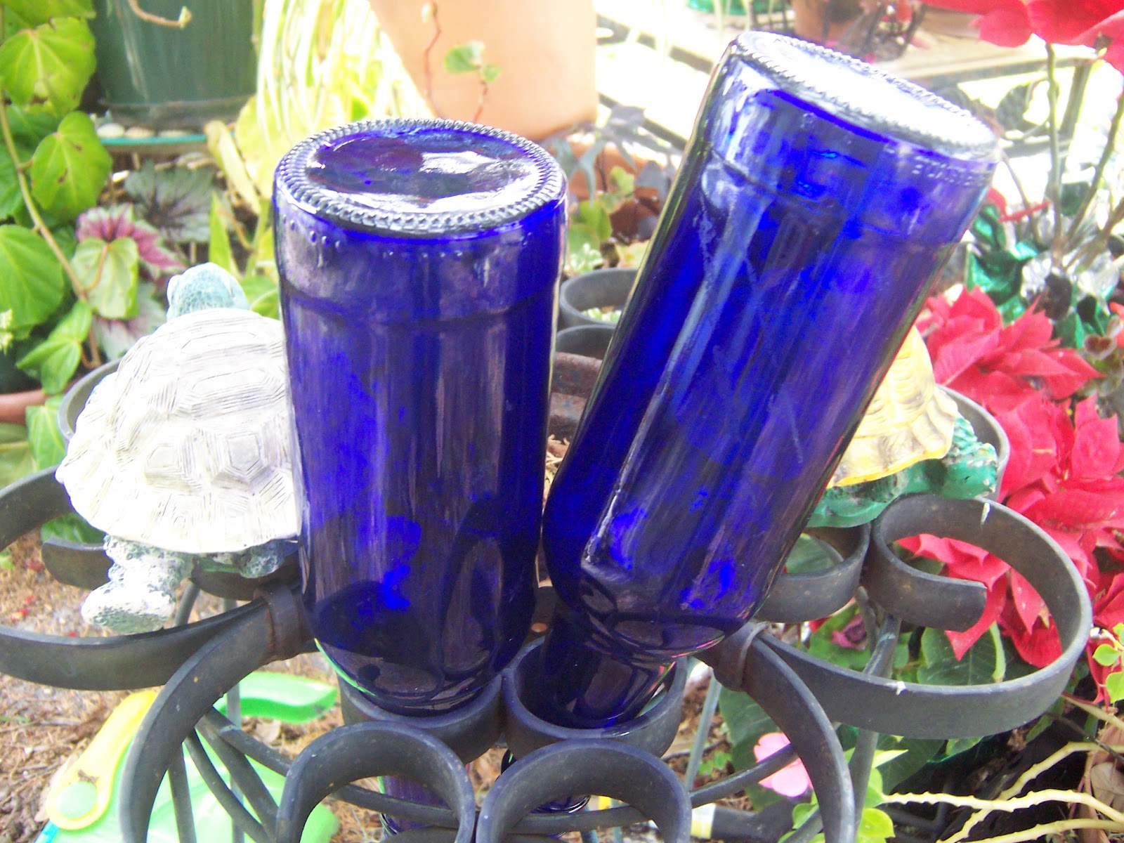 Quilts and Art by Cheryl Blue Bottles For Bottle Tree