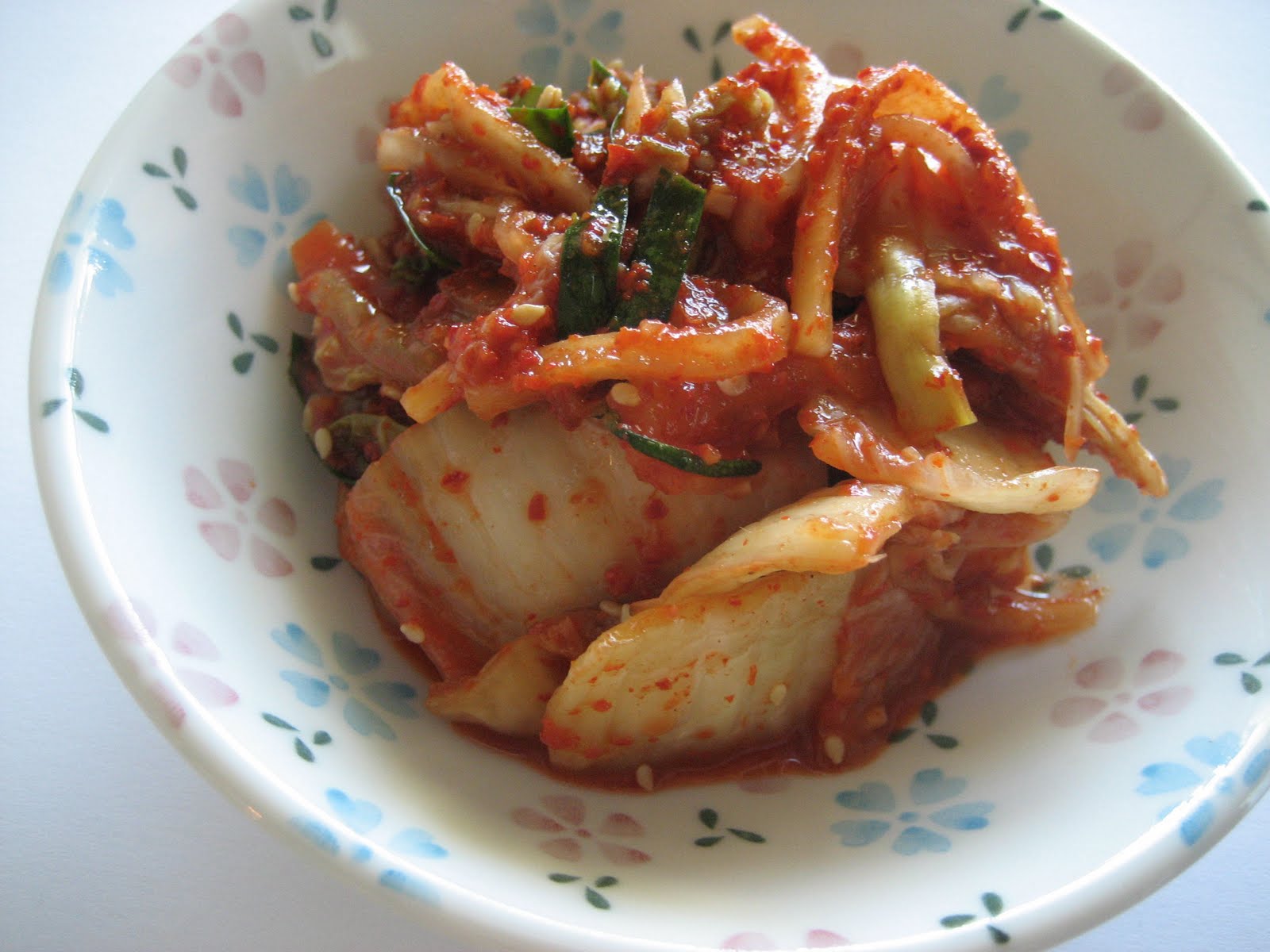 Bowl Half Full Napa Cabbage Kimchi