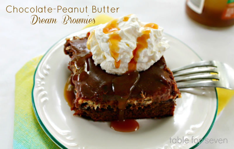 ChocolatePeanut Butter Dream Brownies • Table for Seven
