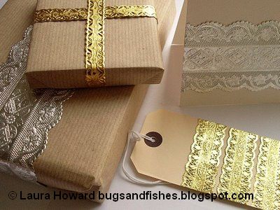 Bugs and Fishes by Lupin: Gift Wrap Ideas # 1: Cake Ribbon