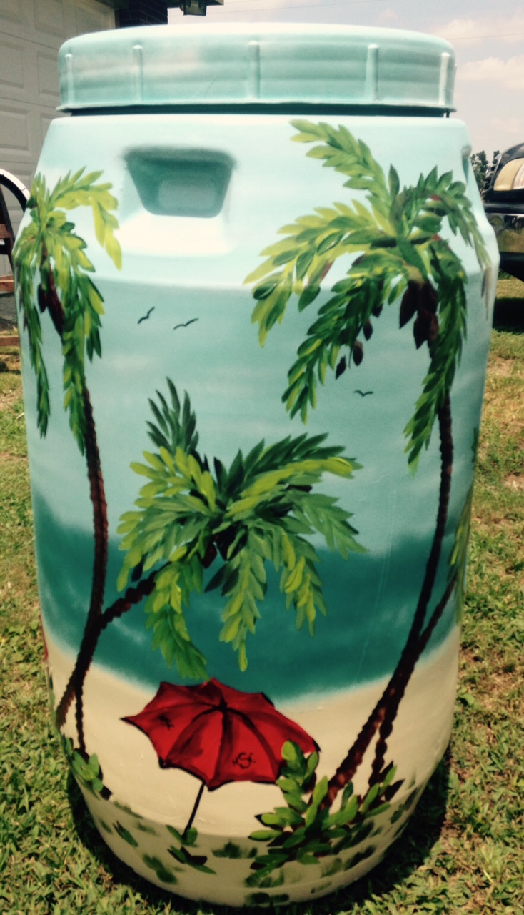 Jody Houston..... Custom Painted Rain Barrel