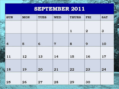 Download wallpapers free: September 2011 calendar download