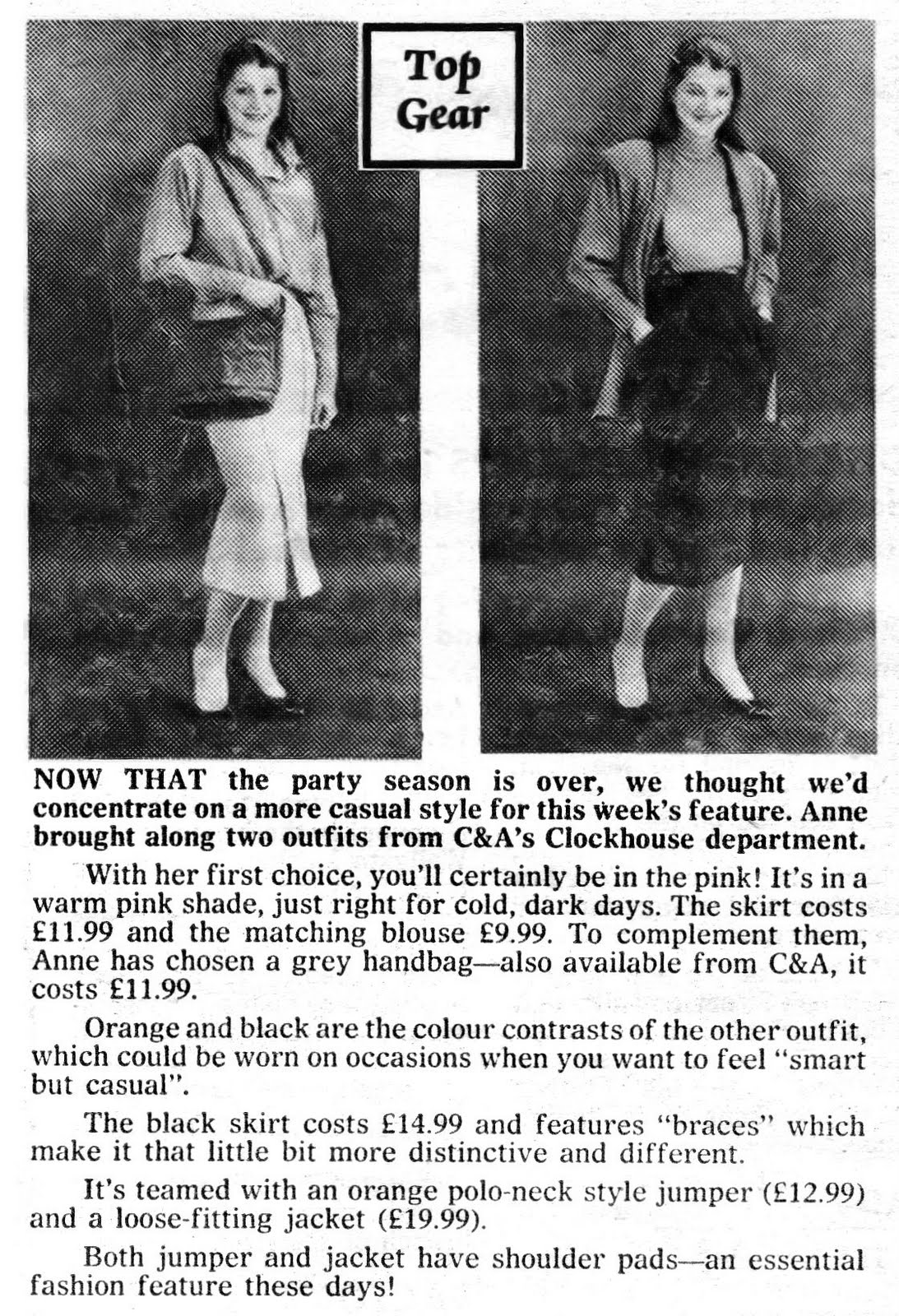 RETRO DUNDEE C & A CLOCKHOUSE CLOTHING 1986