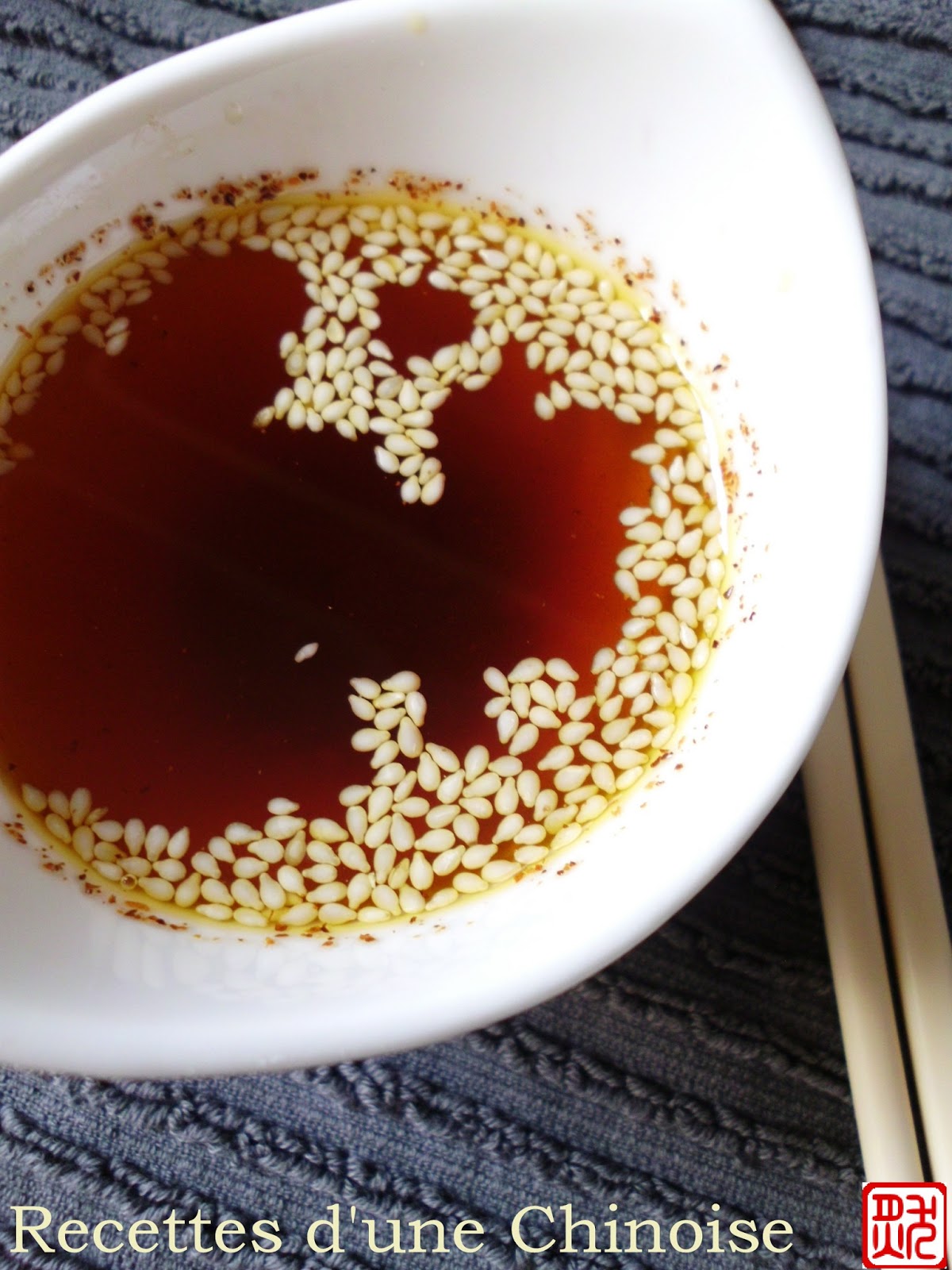 Recettes d'une Chinoise zhong shuijiao / raviolis dans la sauce rouge