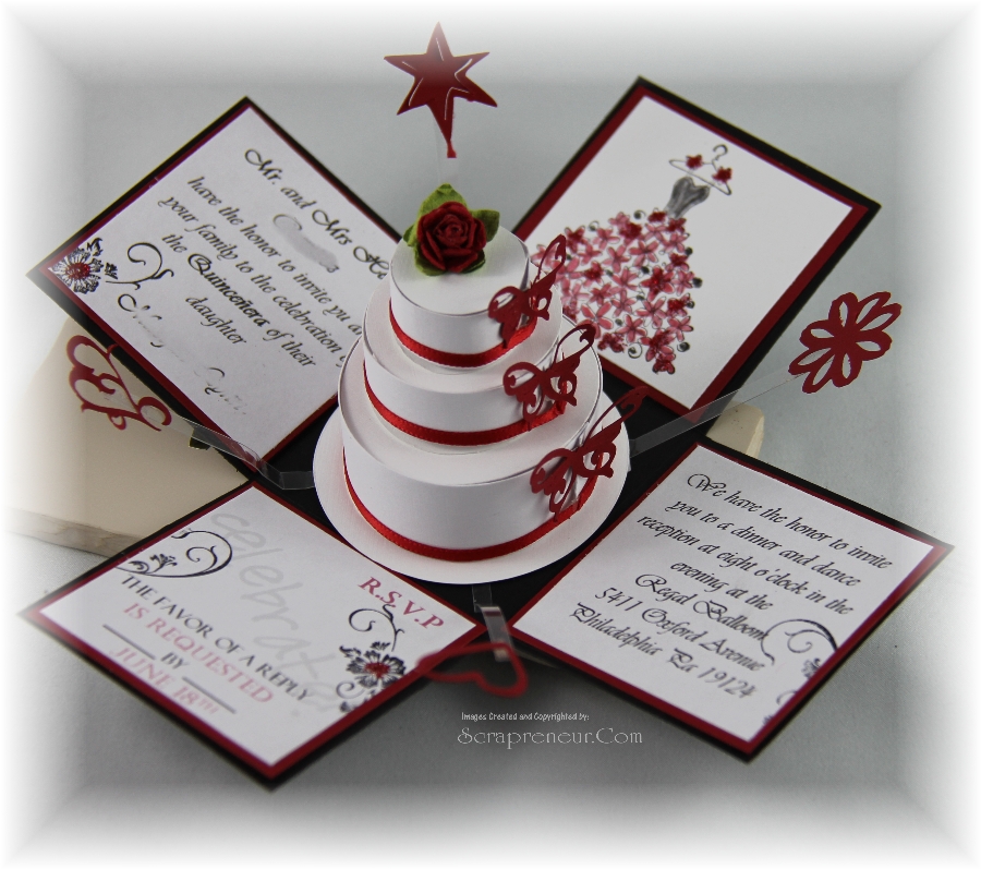 Quinceañera Exploding Invitation Box Jinkys Crafts