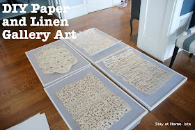 DIY Paper and Linen Gallery Art