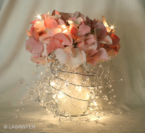 Add LED lights and make your centerpieces glow