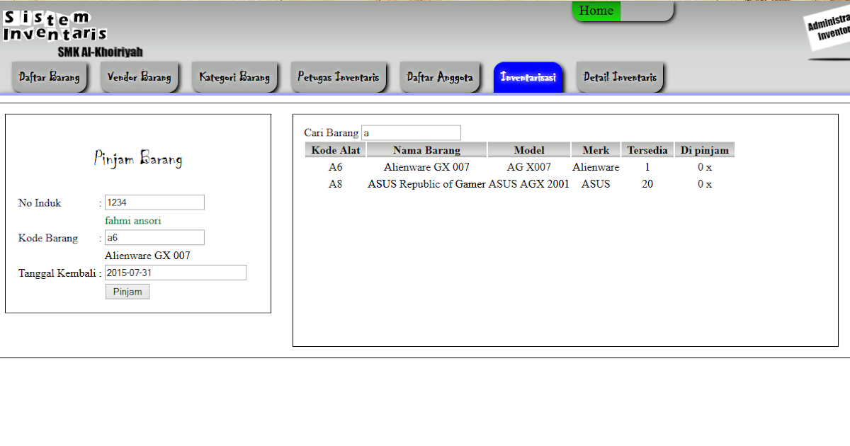 program stock barang php program stock barang php
