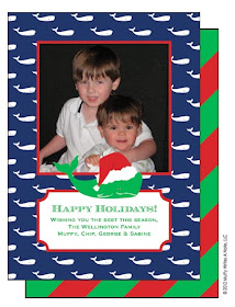 Muffy Writes a Note holiday photo card