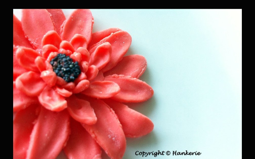{Edible Sugar Flower} Orange Daisy Hankerie