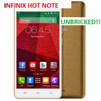 Official Infinix HOT Note X551 (16 G 1G) (16 G 2G) Stock Rom