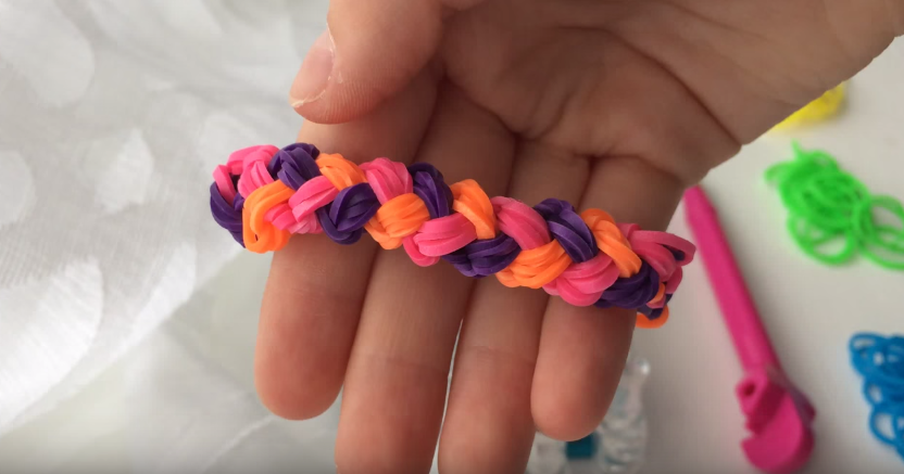 How to make a double braid rainbow loom bracelet by hand