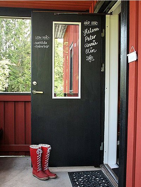 Little House Well Done: Chalkboard Front Door Little House Well Done: Chalkboard Front Door