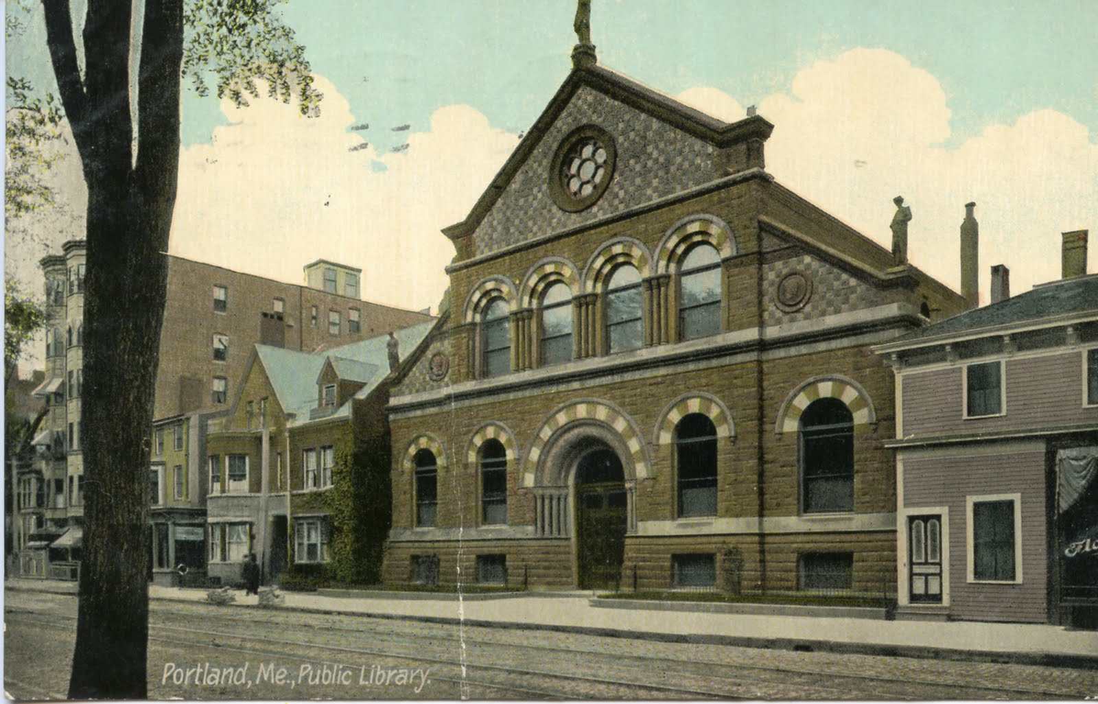 Library Postcards 1911 Public Library, Portland, Maine