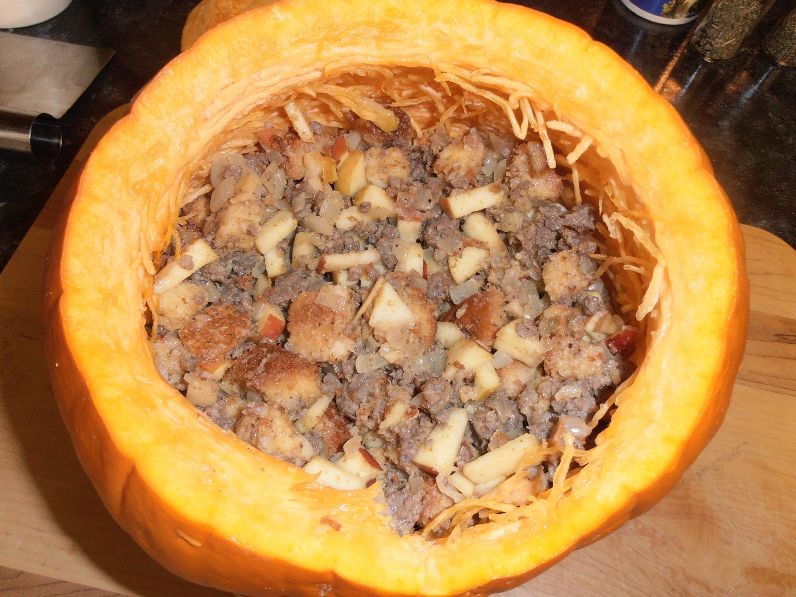 Goode Eates Baked Stuffed Pumpkin