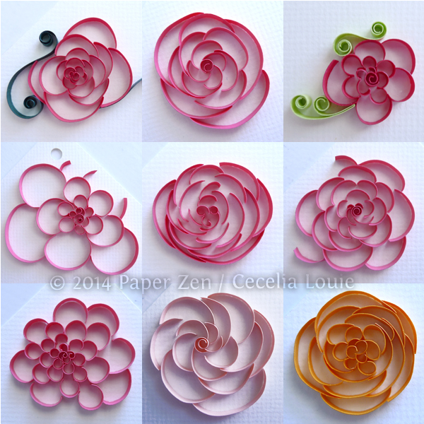 to Paper Zen Cecelia Louie CutCoil Quilling for Rounded Flowers