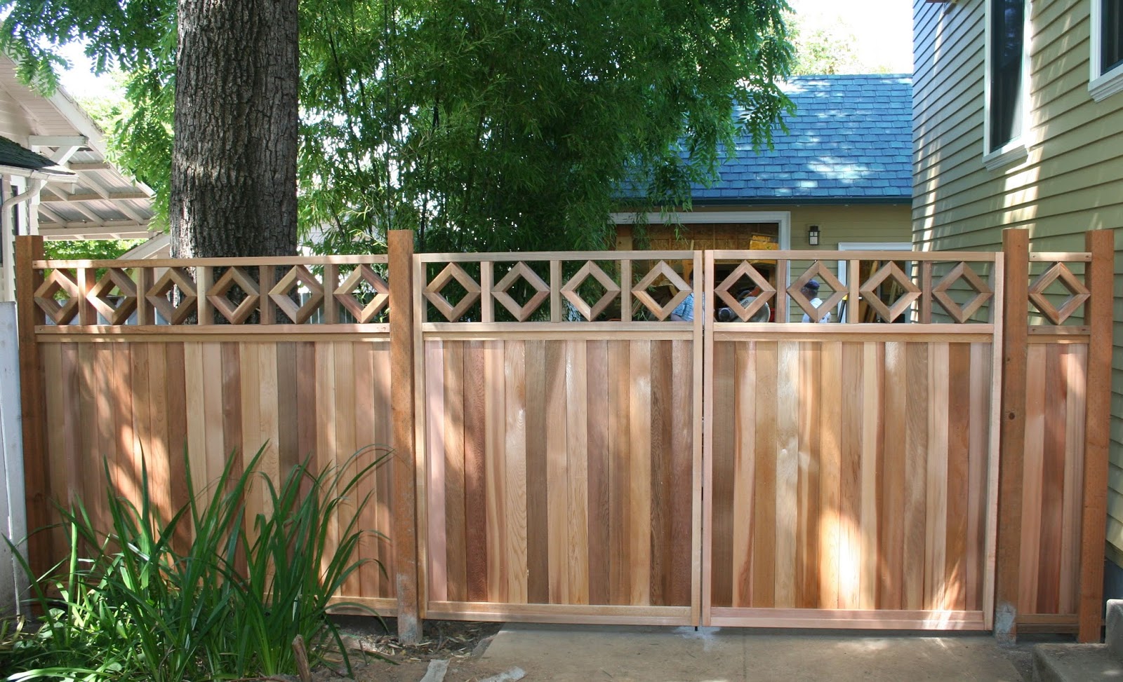 Laurelhurst Craftsman Bungalow Side Fence Built