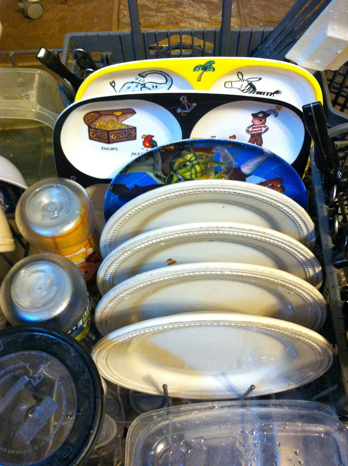 grass stains The new dishwasher. And how I load it.