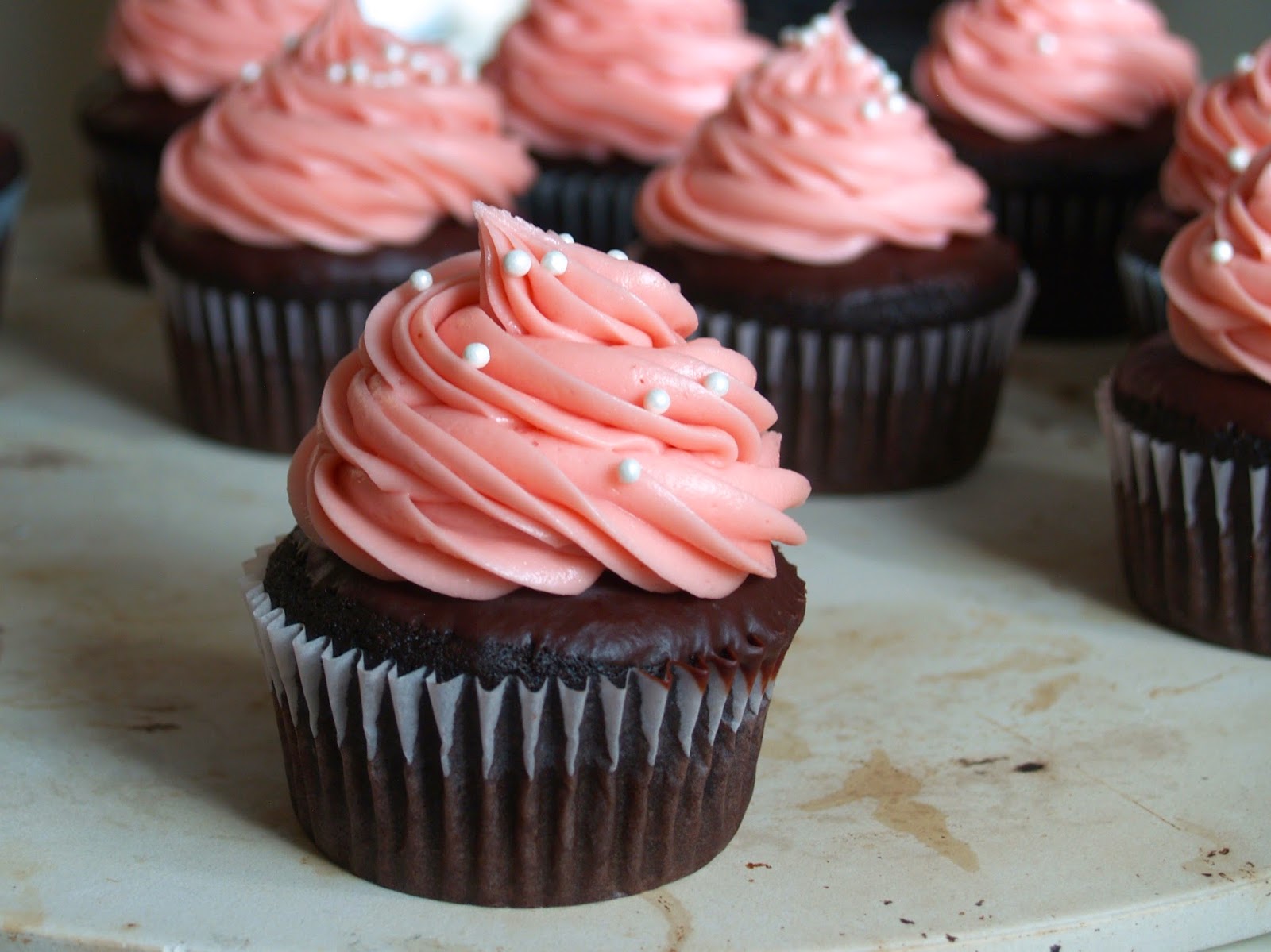 Hungry Hungry Highness Chocolate Ganache Cupcakes with Raspberry