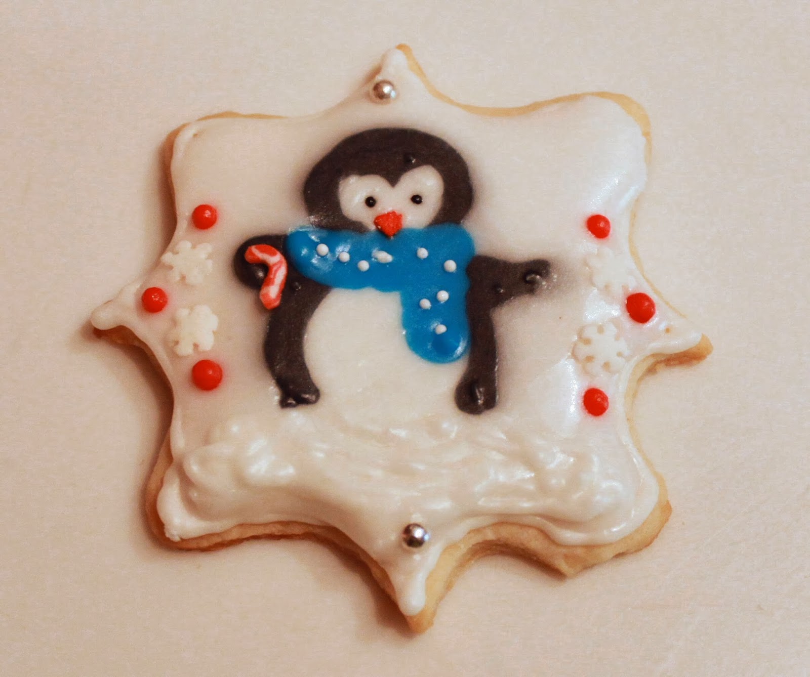 Food Art Party Penguin Christmas Sugar Cookies