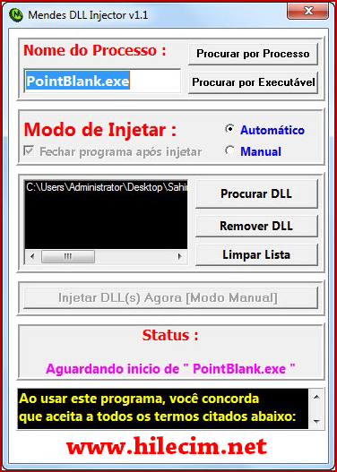 Point Blank Mendes DLL Injector Point Blank Mendes DLL Injector