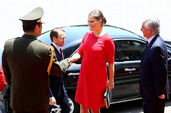 Crown Princess Victoria of Sweden met with President Ollanta Humala of Peru at Government Palace in Lima, Peru