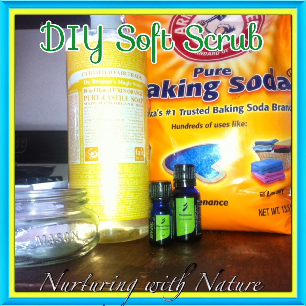 Nurturing with Nature DIY Soft Scrub for cleaning