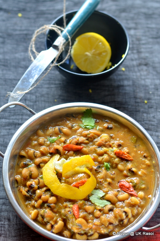 The Veggie Indian Lobiya Curry Black eyed Beans