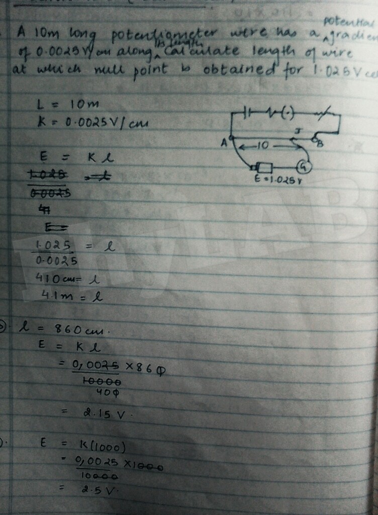 PhyLabEducate Numerical Problems on Potentiometer