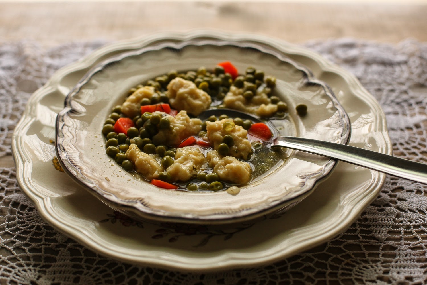 Dolce Fooda Whole Green Pea Dill Soup with Dumplings