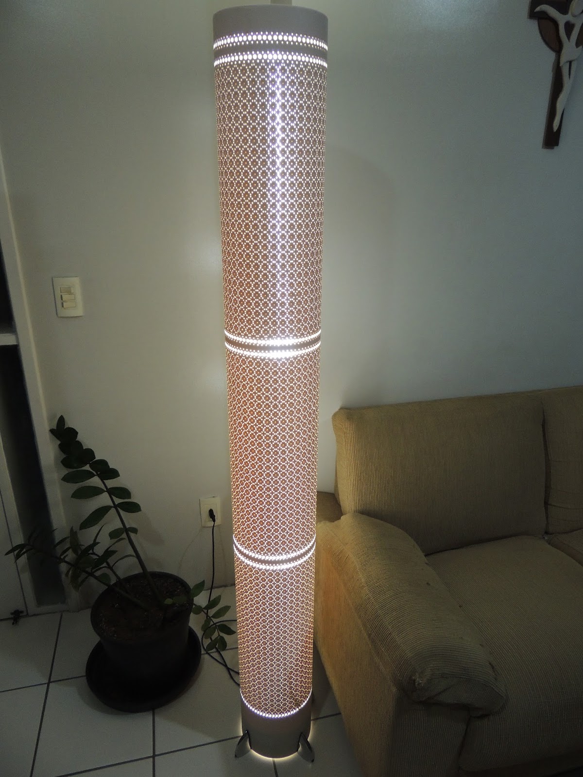 Artes Braz Luminarias Em pvc Luminaria em PVC /Torre Cristal