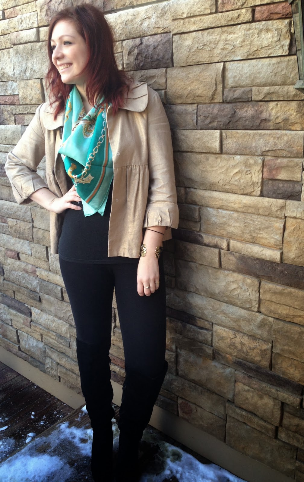 I love a good scarf. Monica Hayworth