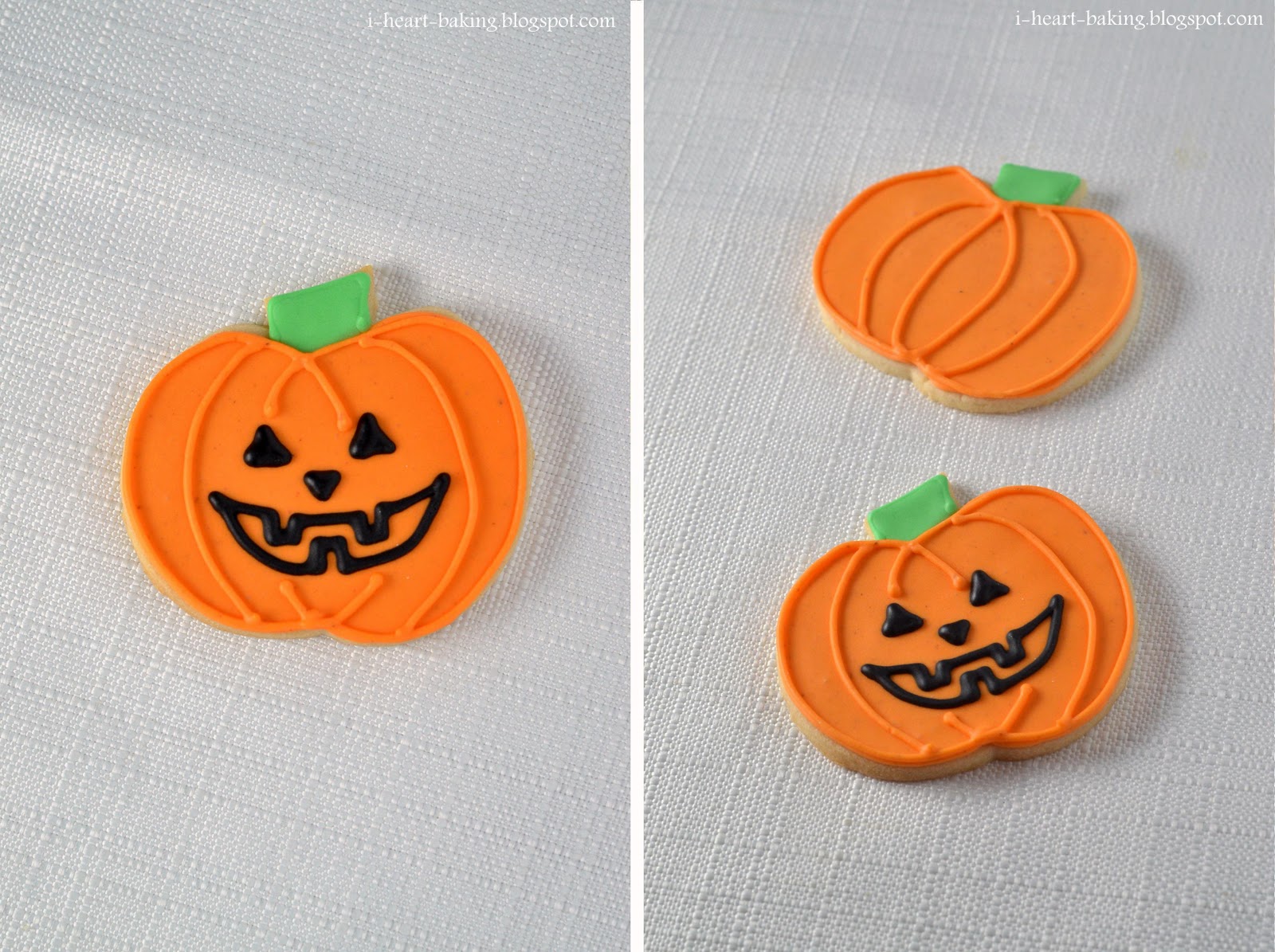 i heart baking! halloween cookies jackolantern pumpkin spice cookies