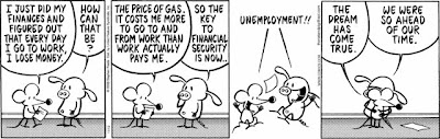Cartoon: Unemployment as the solution to economic sustainability