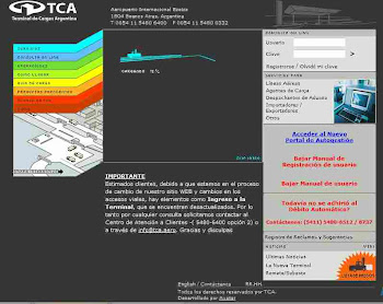 Página web - Terminal de Cargas TCA