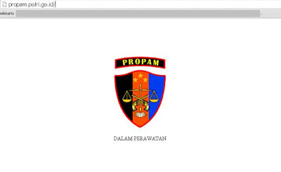 situs Propam Polri "Dalam Perawatan"