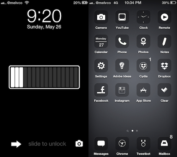 WhiteLineHD: A Beautiful Minimal Theme For Your iPhone