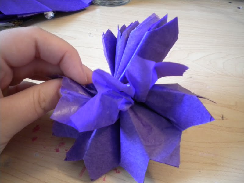 My DIY Tissue Paper Flower Wedding Centerpieces