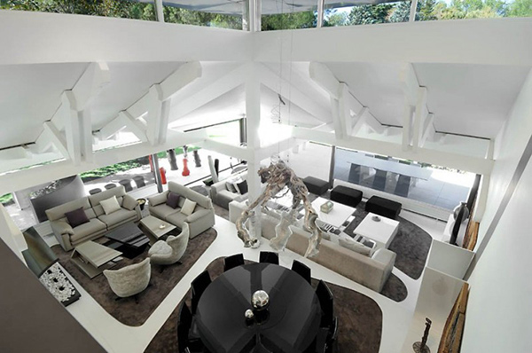 Rumah Futuristik Kombinasi Desain Modern dan Seni Kontemporer