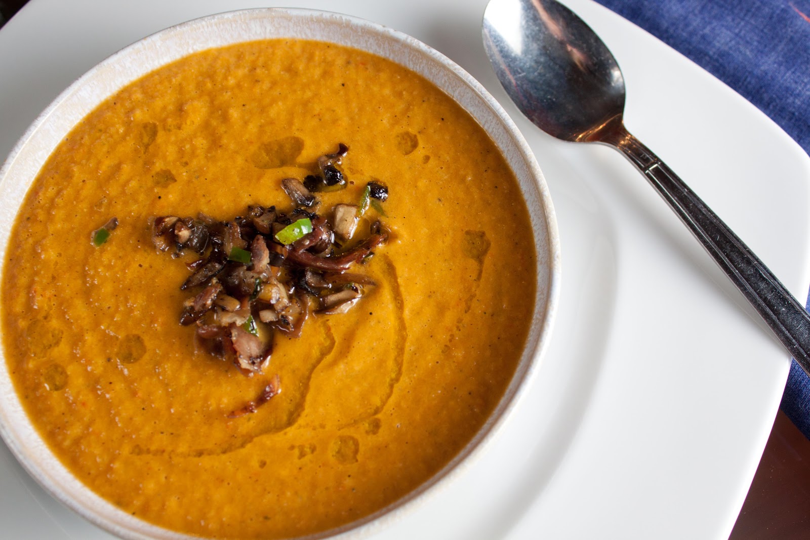 Fat and Happy Blog Portabella and Proscuitto Quesadilla with Red