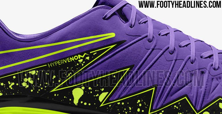 purple hypervenom football boots