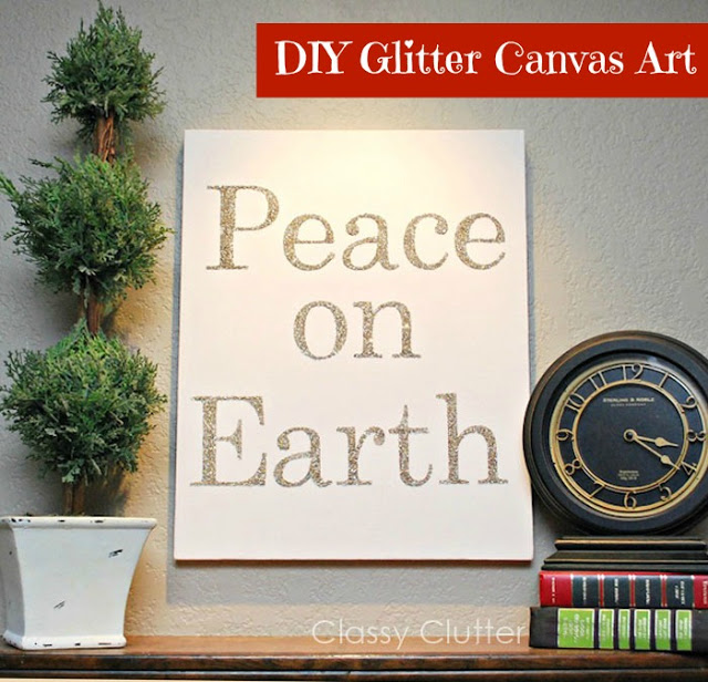 Be Different...Act Normal DIY Christmas Glitter Canvas Art