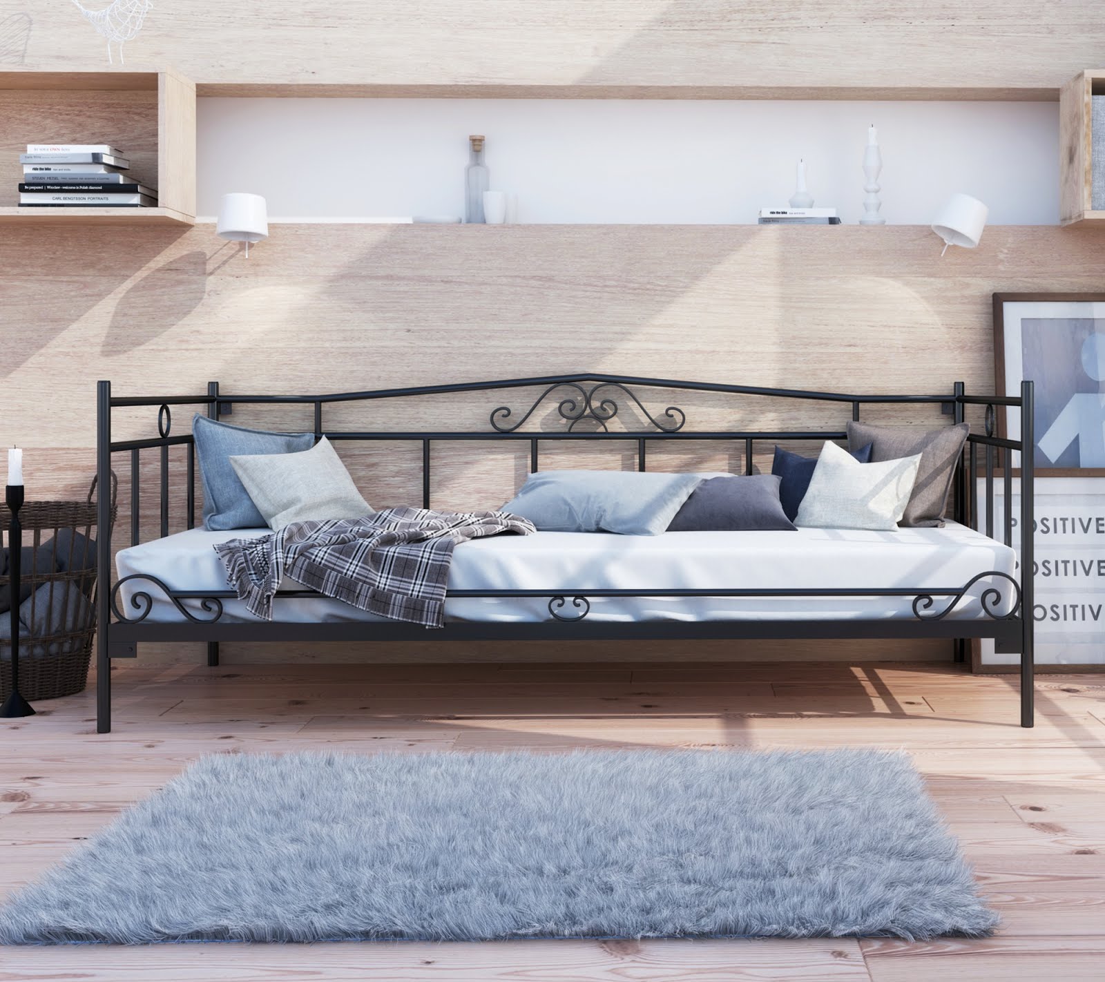 Łóżko metalowe sofa Barcelona (wzór 13)