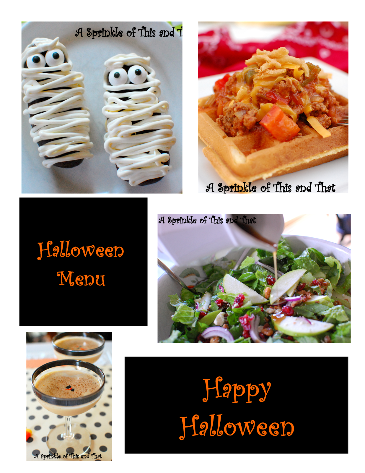 A Sprinkle of This and That Trick or Treat Night An easy menu
