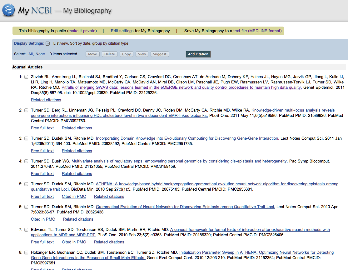 Website bibliography example
