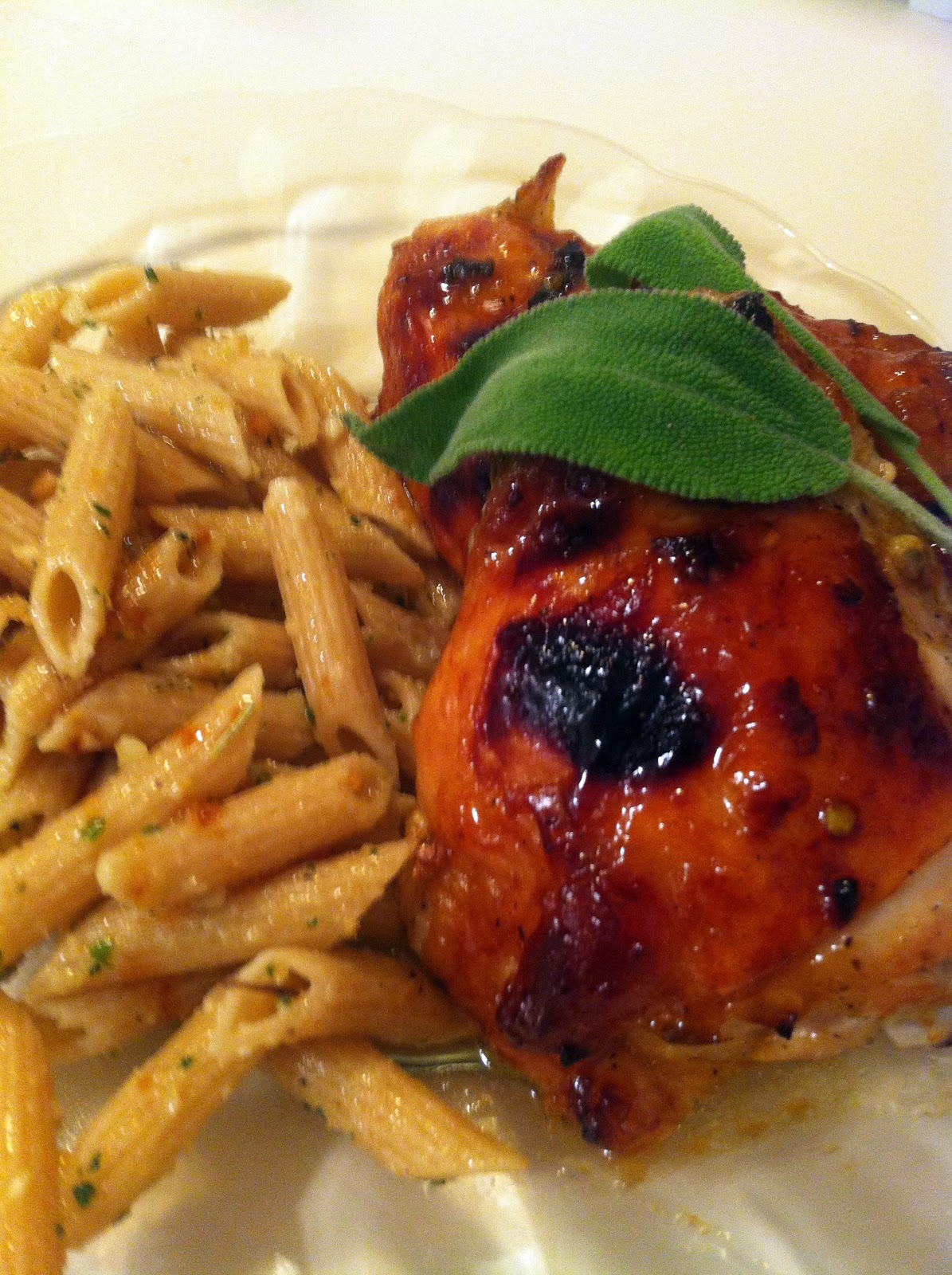 A Couple in the Kitchen Guest Post Baked Chicken with Apricot Glaze, Sage and Lemon Zest