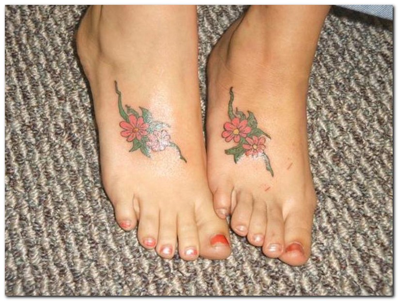 flower tattos on foot. Flower Tattoos On Foot