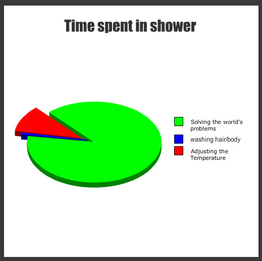 chart time spent in shower solve the world problems washing adjusting