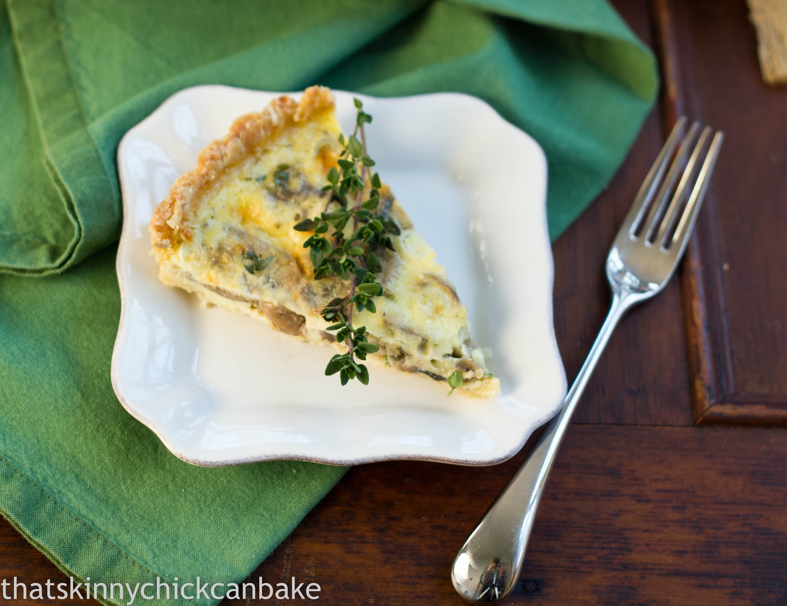 Mushroom Shallot Quiche...French Fridays with Dorie That Skinny Chick